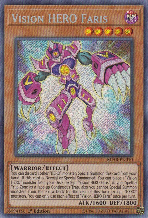 Vision HERO Faris - BLHR-EN010 - Secret Rare - 1st Edition available at 401 Games Canada