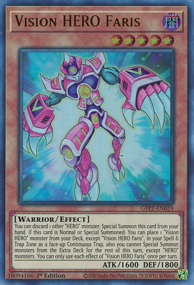 Vision HERO Faris - GFP2-EN059 - Ultra Rare - 1st Edition available at 401 Games Canada