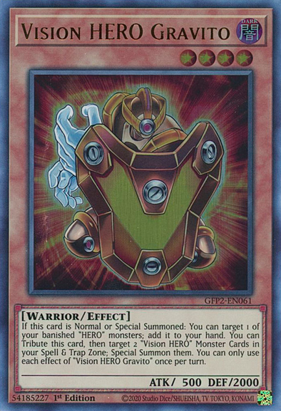 Vision HERO Gravito - GFP2-EN061 - Ultra Rare - 1st Edition available at 401 Games Canada