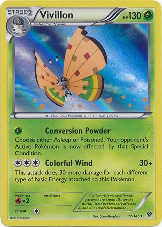 Vivillon (Orange) - 17/146 - Holo Rare available at 401 Games Canada