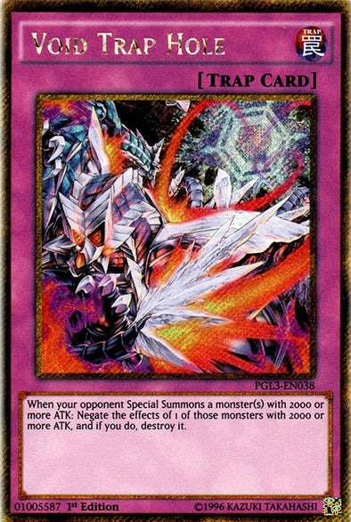 Void Trap Hole - PGL3-EN038 - Gold Secret Rare - 1st Edition available at 401 Games Canada