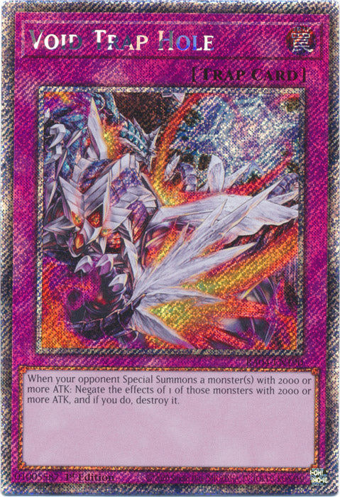 Void Trap Hole (Platinum Secret Rare) - RA04-EN190 - Platinum Secret Rare - 1st Edition