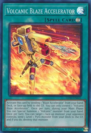 Volcanic Blaze Accelerator - LD10-EN021 - Super Rare - 1st Edition available at 401 Games Canada