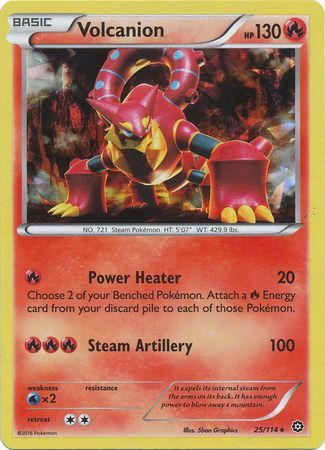 Volcanion - 25/114 - Shattered Holo Rare - Theme Deck Exclusive available at 401 Games Canada