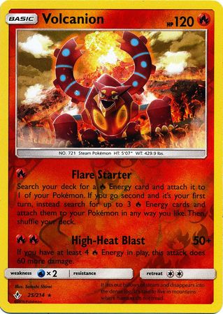 Volcanion - 25/214 - Holo Rare - Reverse Holo available at 401 Games Canada