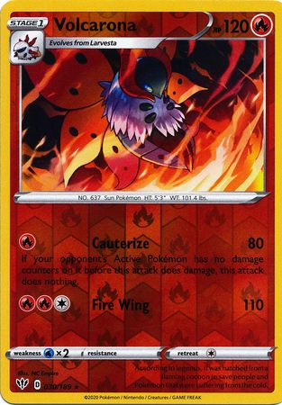 Volcarona - 030/189 - Rare - Reverse Holo available at 401 Games Canada