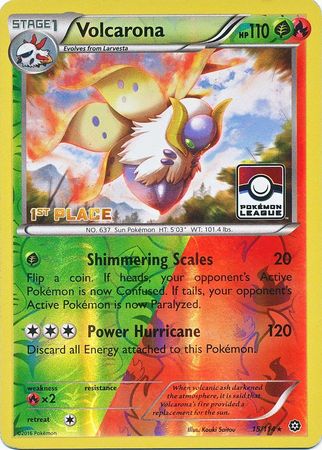 Volcarona - 15/114 - League Promo (1st Place) available at 401 Games Canada