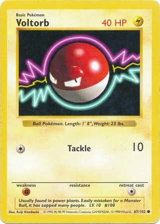 Voltorb - 67/102 - Common - Shadowless available at 401 Games Canada