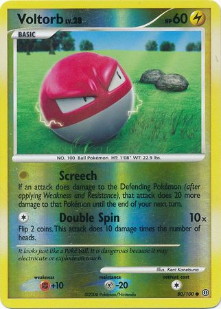 Voltorb - 80/100 - Common - Reverse Holo available at 401 Games Canada