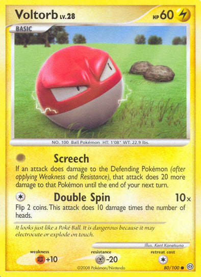 Voltorb - 80/100 - Common available at 401 Games Canada