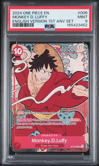MONKEY D. LUFFY (ST10-006) - 2024 ONE PIECE ENGLISH VERSION 1ST ANNIVERSARY SET - PROMO - MINT 9