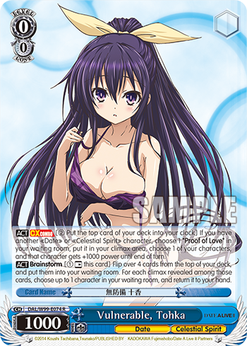 Vulnerable, Tohka - DAL/W99-E074 - Rare available at 401 Games Canada