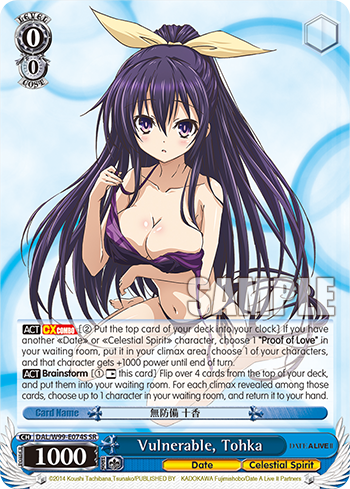 Vulnerable, Tohka - DAL/W99-E074S - Super Rare available at 401 Games Canada