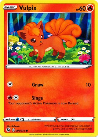 Vulpix - 006/073 - Common available at 401 Games Canada