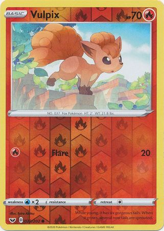 Vulpix - 022/202 - Common - Reverse Holo available at 401 Games Canada