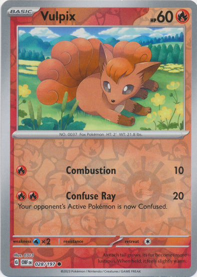 401 Games Canada - Vulpix - 028/197 - Common - Reverse Holo 401 Games Canada - Vulpix - 028/197 - Common - Reverse Holo