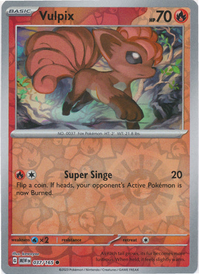 Vulpix - 037/165 - Common - Reverse Holo available at 401 Games Canada