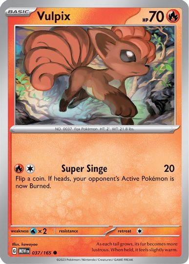 Vulpix - 037/165 - Common available at 401 Games Canada