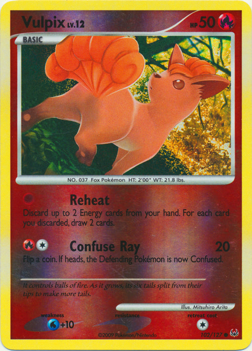 Vulpix - 102/127 - Common - Reverse Holo available at 401 Games Canada