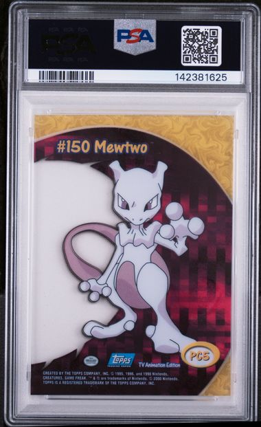 MEWTWO (PC5) - TOPPS POKEMON TV ANIMATION CLEAR CARDS - TV ANIMATION CLEAR CARDS - MINT 9