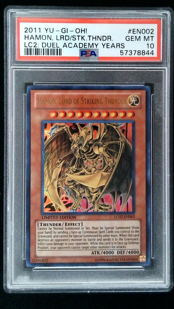 Hamon, Lord of Striking Thunder - LC02-EN002 - Ultra Rare - Limited Edition (PSA 10)