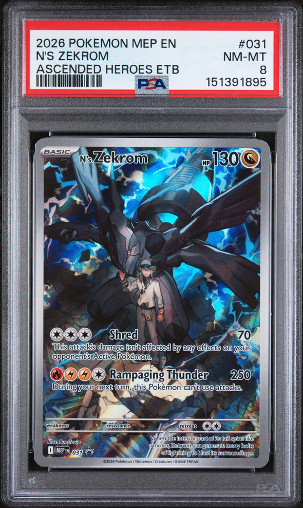 N'S ZEKROM (031) - POKEMON MEP EN-ME BLACK STAR PROMO - ASCENDED HEROES ETB - NM-MT 8