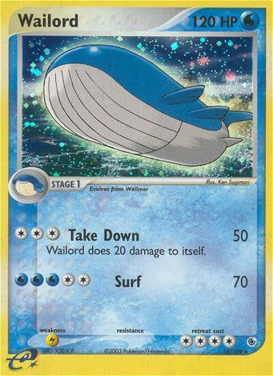 Wailord - 14/109 - Holo Rare available at 401 Games Canada