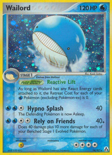 Wailord - 14/92 - Holo Rare available at 401 Games Canada