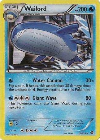 Wailord - 26/124 - Holo Rare available at 401 Games Canada