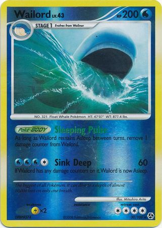 Wailord - 30/106 - Rare - Reverse Holo available at 401 Games Canada