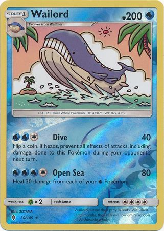 Wailord - 30/145 - Rare - Reverse Holo available at 401 Games Canada