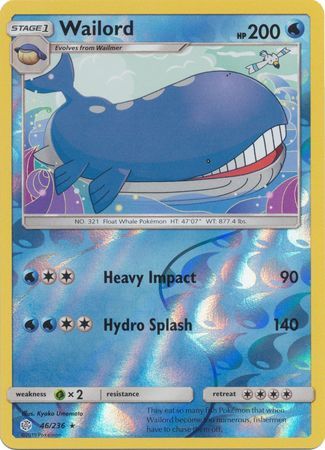 Wailord - 46/236 - Rare - Reverse Holo available at 401 Games Canada