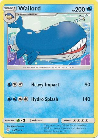 Wailord - 46/236 - Rare available at 401 Games Canada