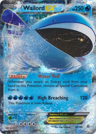 Wailord EX - 38/160 - Ultra Rare available at 401 Games Canada