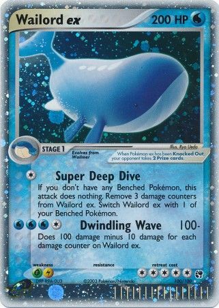 Wailord ex - 100/100 - Ultra Rare available at 401 Games Canada