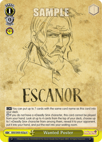 Wanted Poster (U) (Escanor) available at 401 Games Canada