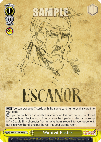 Wanted Poster (U) (Escanor) available at 401 Games Canada