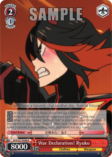 War Declaration! Ryuko - KLK/S27-E048 - Rare available at 401 Games Canada