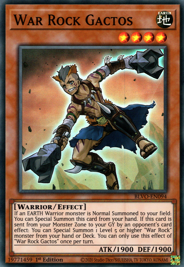 War Rock Gactos - BLVO-EN094 - Super Rare - 1st Edition available at 401 Games Canada