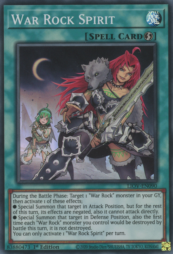 War Rock Spirit - LIOV-EN090 - Super Rare - 1st Edition available at 401 Games Canada