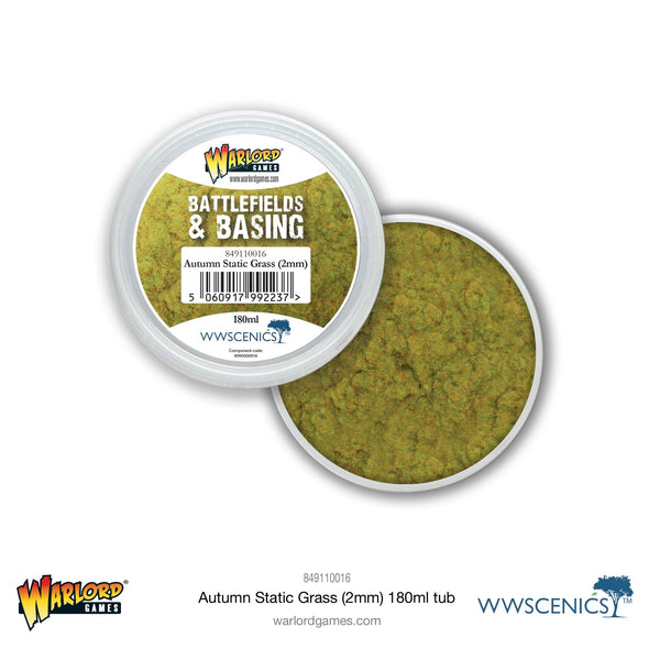 War World Scenics - Battlefields & Basing: Autumn 2mm Static Grass (180ml) available at 401 Games Canada