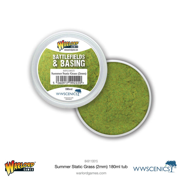 War World Scenics - Battlefields & Basing: Summer 2mm Static Grass (180ml) available at 401 Games Canada