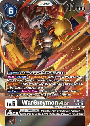 WarGreymon Ace - ST15-12 - Super Rare available at 401 Games Canada