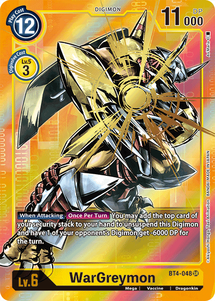 WarGreymon (Alternate Art) - BT4-048 - Super Rare available at 401 Games Canada