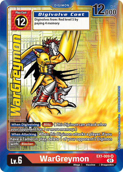 WarGreymon (Alternate Art) - EX1-009 - Super Rare available at 401 Games Canada