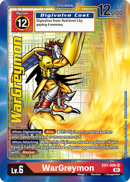 WarGreymon (Alternate Art) - EX1-009 - Super Rare available at 401 Games Canada