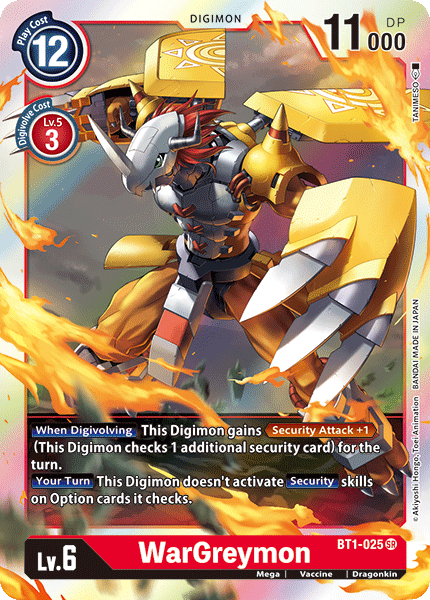 WarGreymon - BT1-025 - Super Rare available at 401 Games Canada