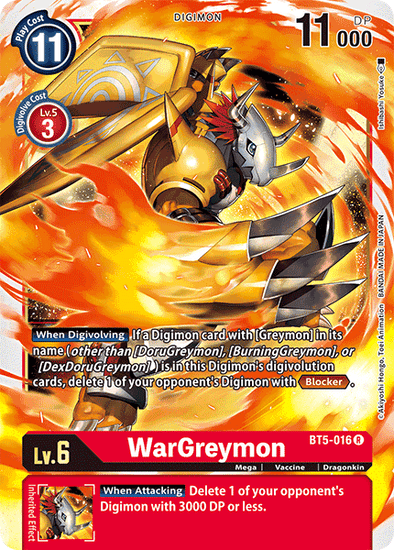 WarGreymon - BT5-016 - Rare available at 401 Games Canada