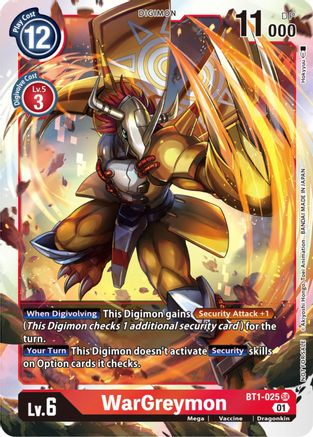 401 Games Canada - WarGreymon (ST-11 Special Entry Pack) - BT1-025 - Super Rare 401 Games Canada - WarGreymon (ST-11 Special Entry Pack) - BT1-025 - Super Rare