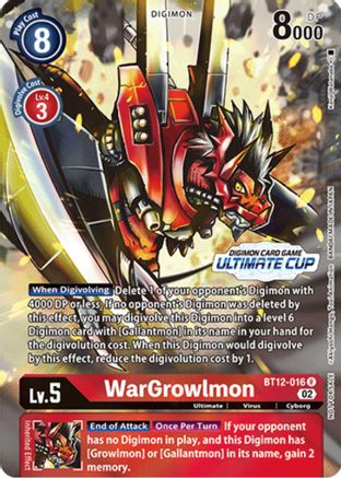 WarGrowlmon (Ultimate Cup) - BT12-016 - Promo available at 401 Games Canada